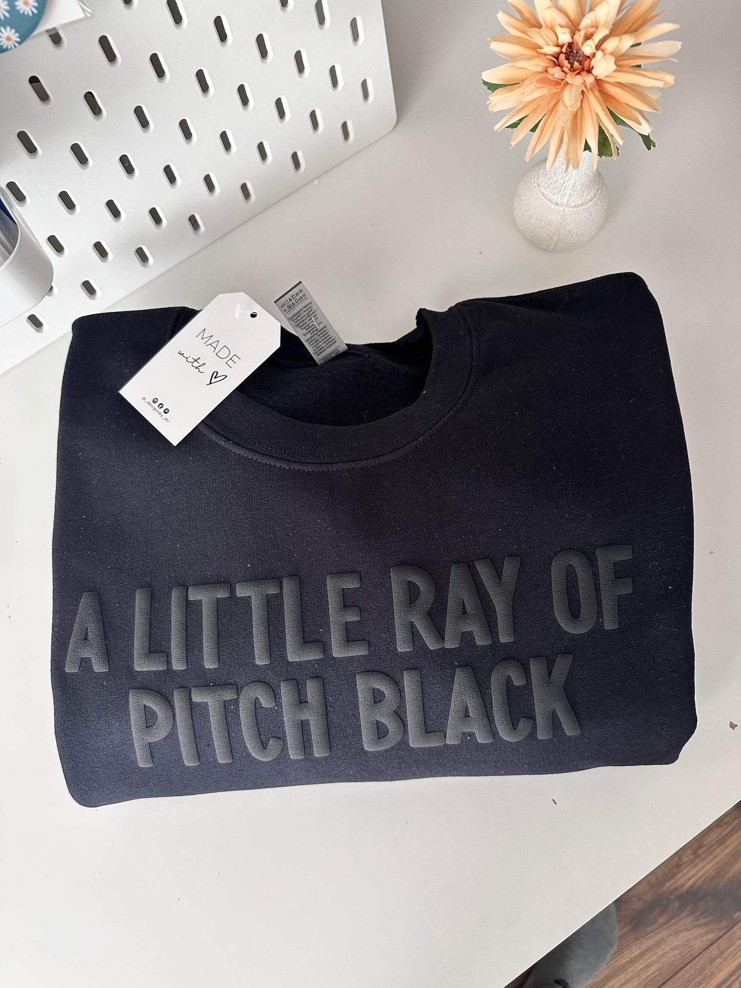 Ray of Pitch Black Sweatshirt 3D Puff
