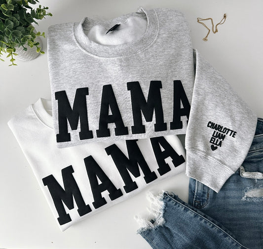 MAMA Puff Sweatshirt - Black Print
