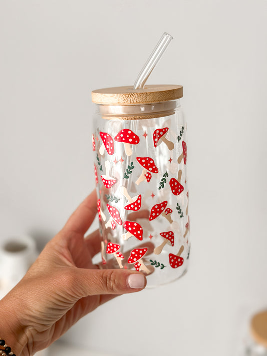 Cottagecore  Glass Cup