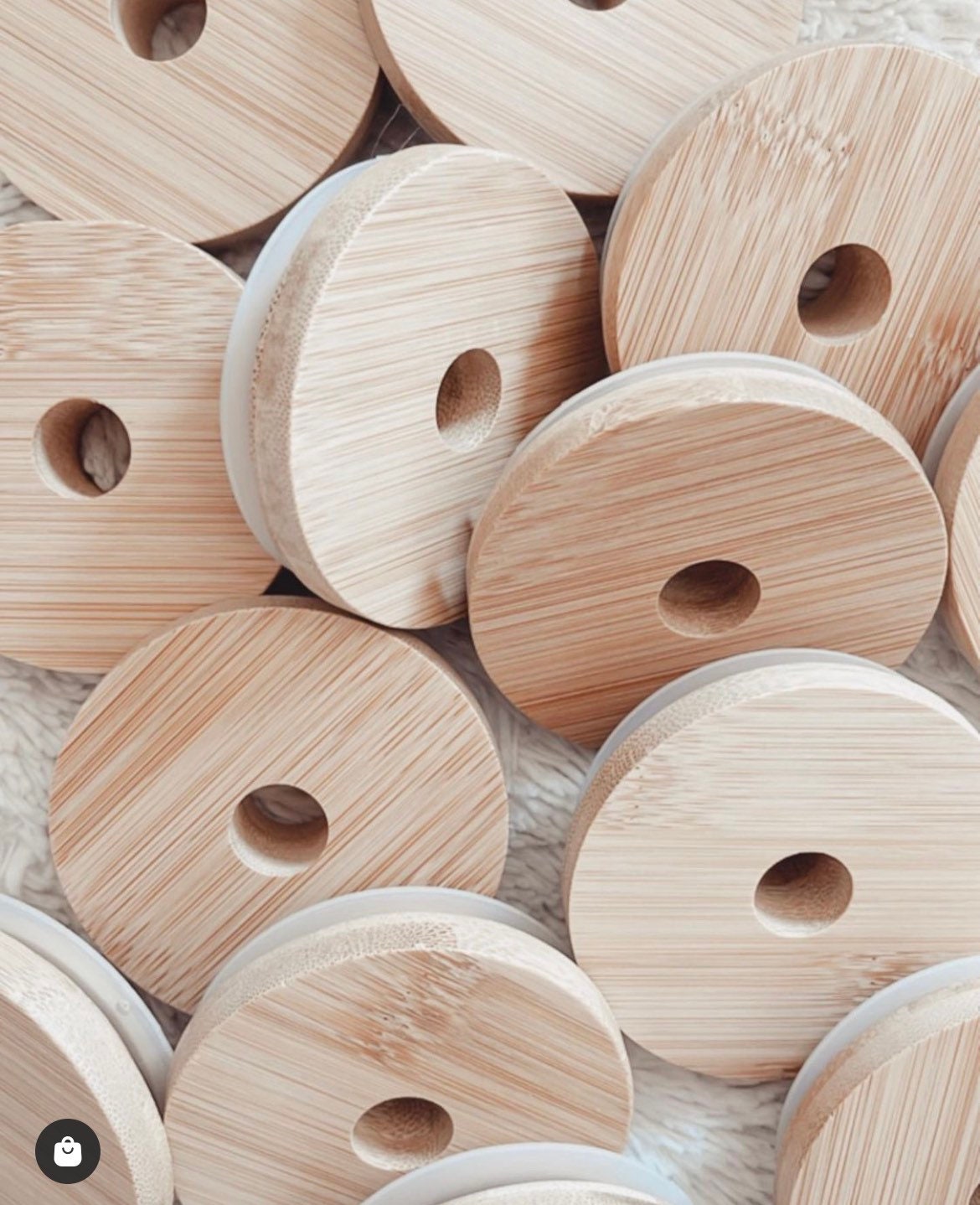 Bamboo Lid with Hole