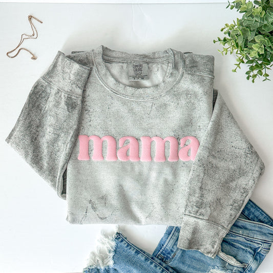 Puffy mama Sweatshirt Comfort Colors Smokey