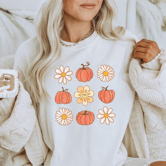 Flowers and Pumpkin TShirt